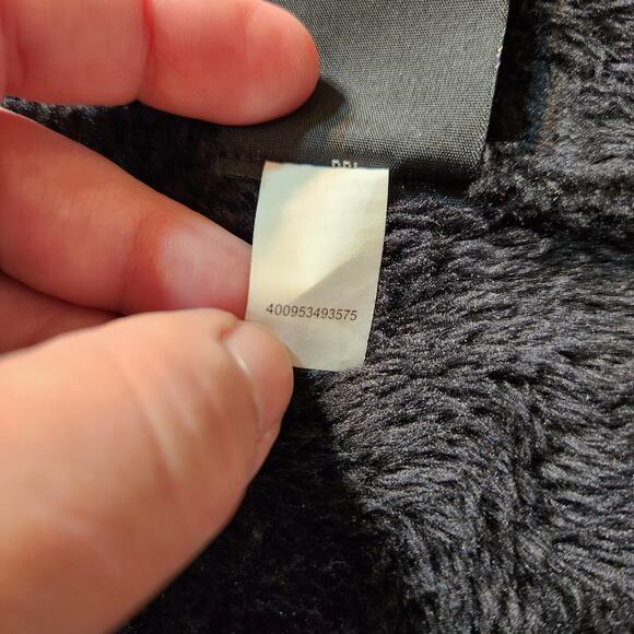 FILA SPORT Black Faux Fur Teddy Bear Jacket Zippered Pockets Full Zip Womens L - Picture 5 of 12